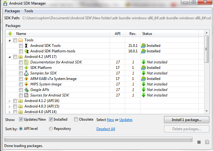 android sdk download for windows 7